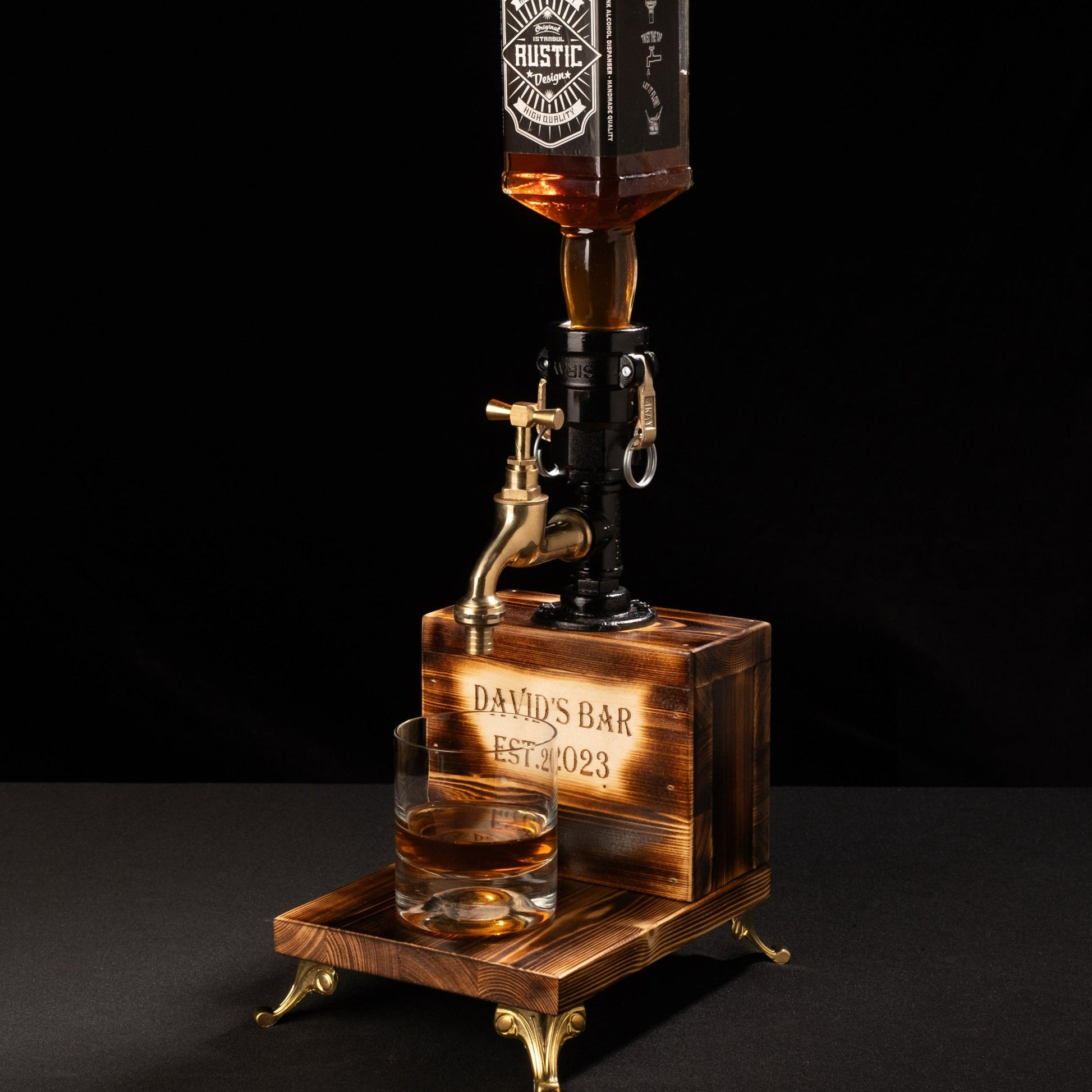 Dispenser, Handcrafted Industrial Whiskey Dispenser , Bottle Holder -   Denmark