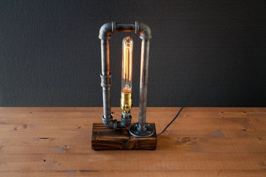 Steampunk Masa/Gece Lambası Rustik Atölye