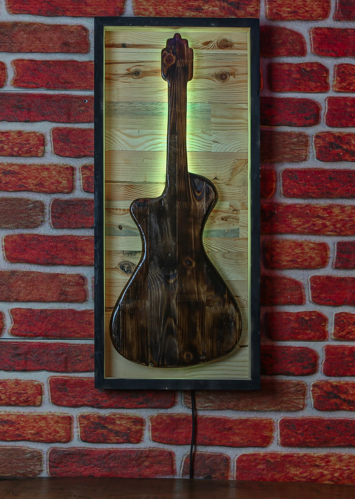 Gitar Tasarım Duvar Aydınlatması Rustik Atölye