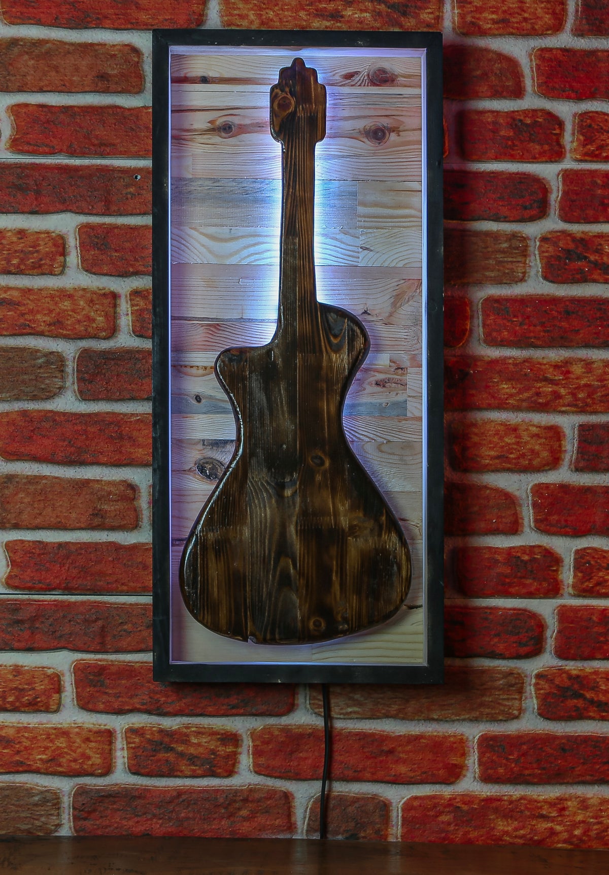 Gitar Tasarım Duvar Aydınlatması Rustik Atölye